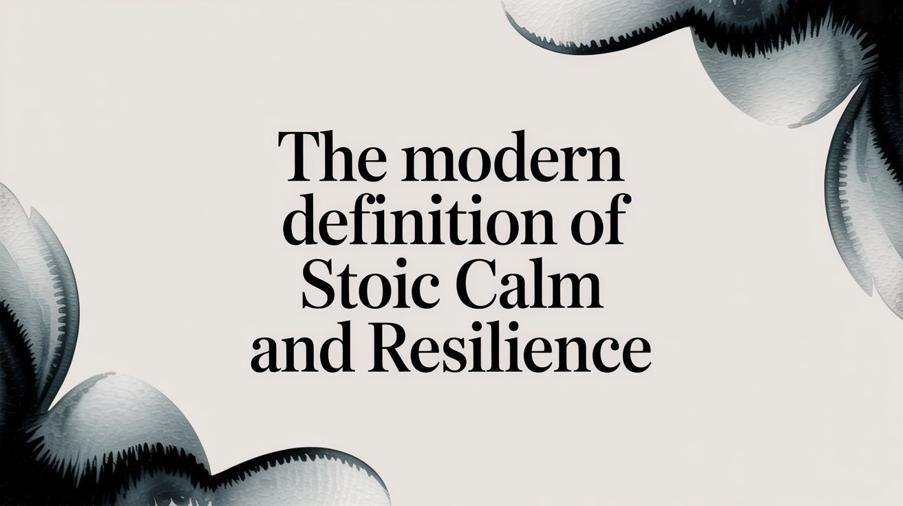 The Modern Definition of Stoic Calm and Resilience
