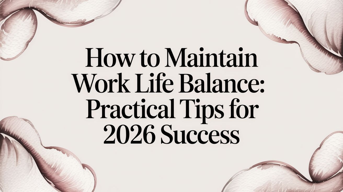 How to Maintain Work-Life Balance: A Guide to Finding Your Center