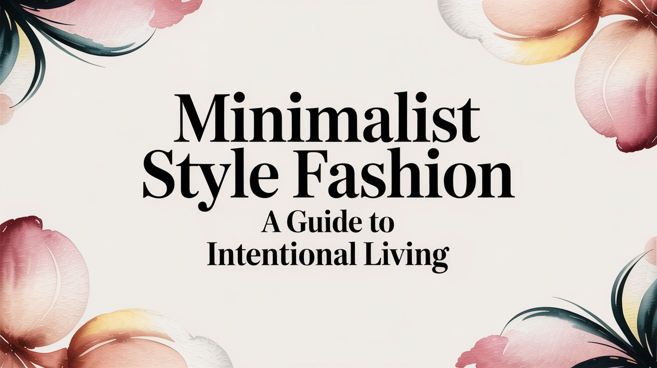 A Guide to Minimalist Style Fashion