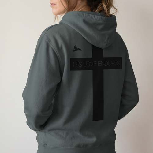 His Love Endures · Psalm 136:1 (Midnight Navy)