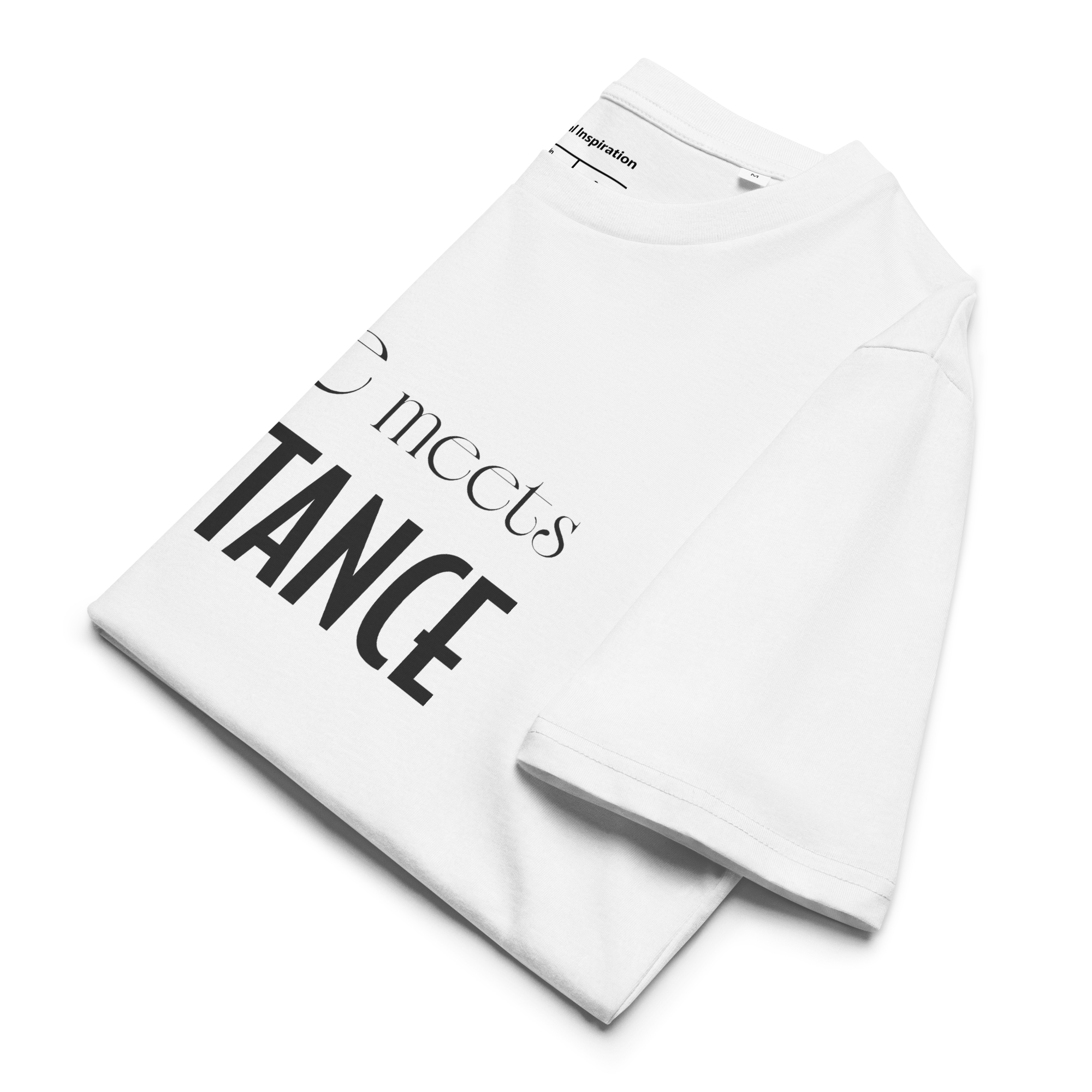 Folded view of the "Style meets substance" t-shirt