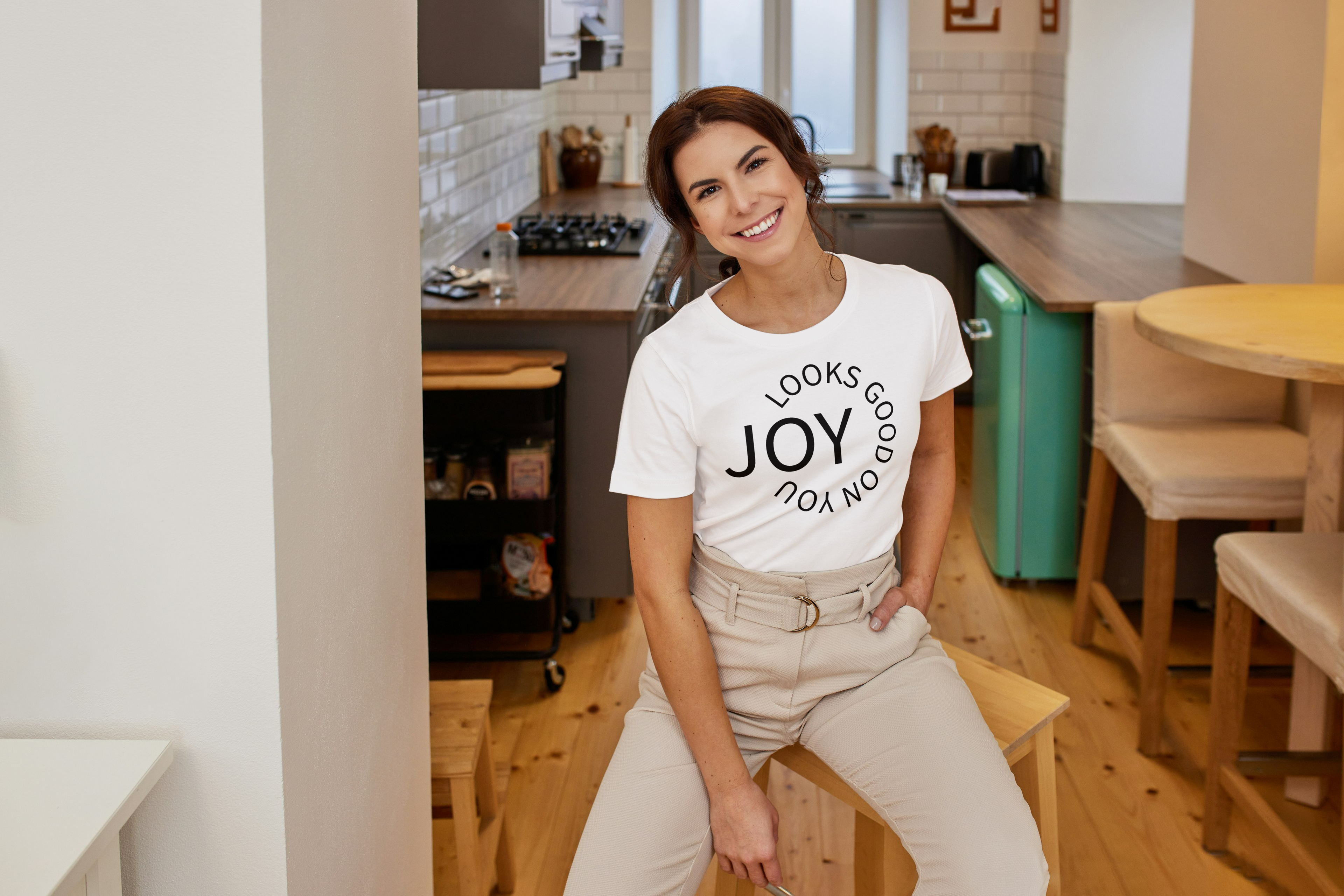 Joy looks good on you.