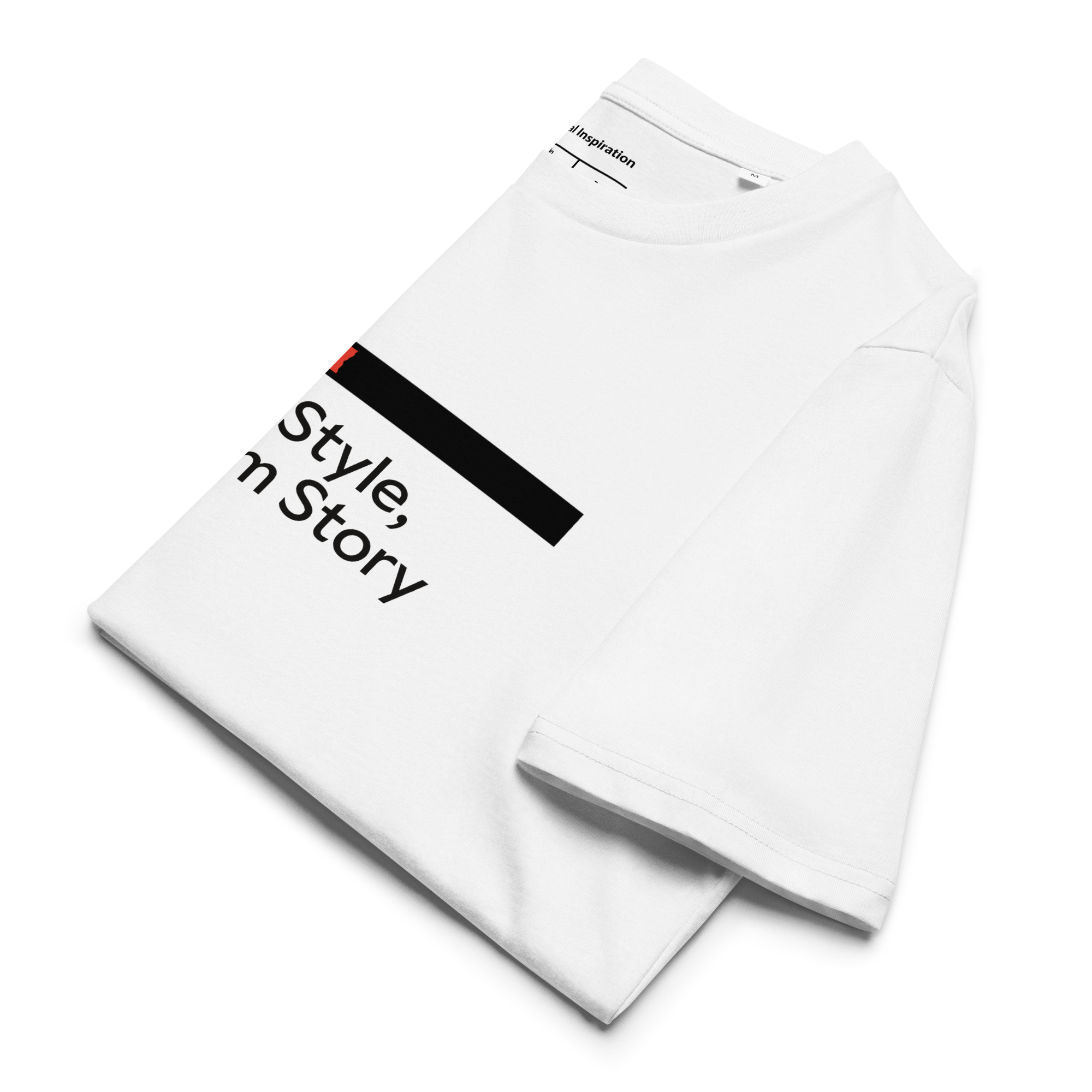 Minimal style, maximum story organic cotton white t-shirt folded