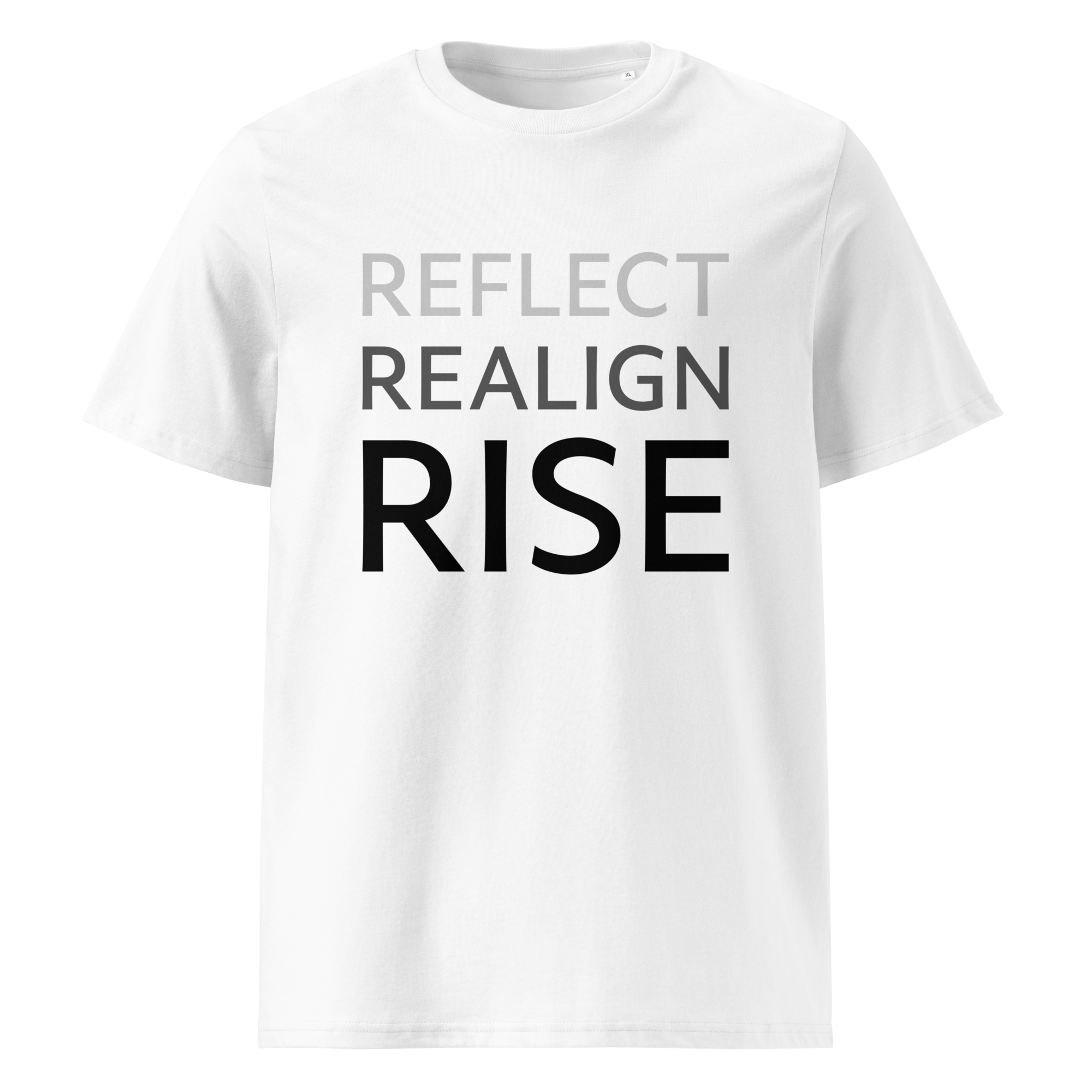 Reflect realign rise organic cotton white t-shirt front