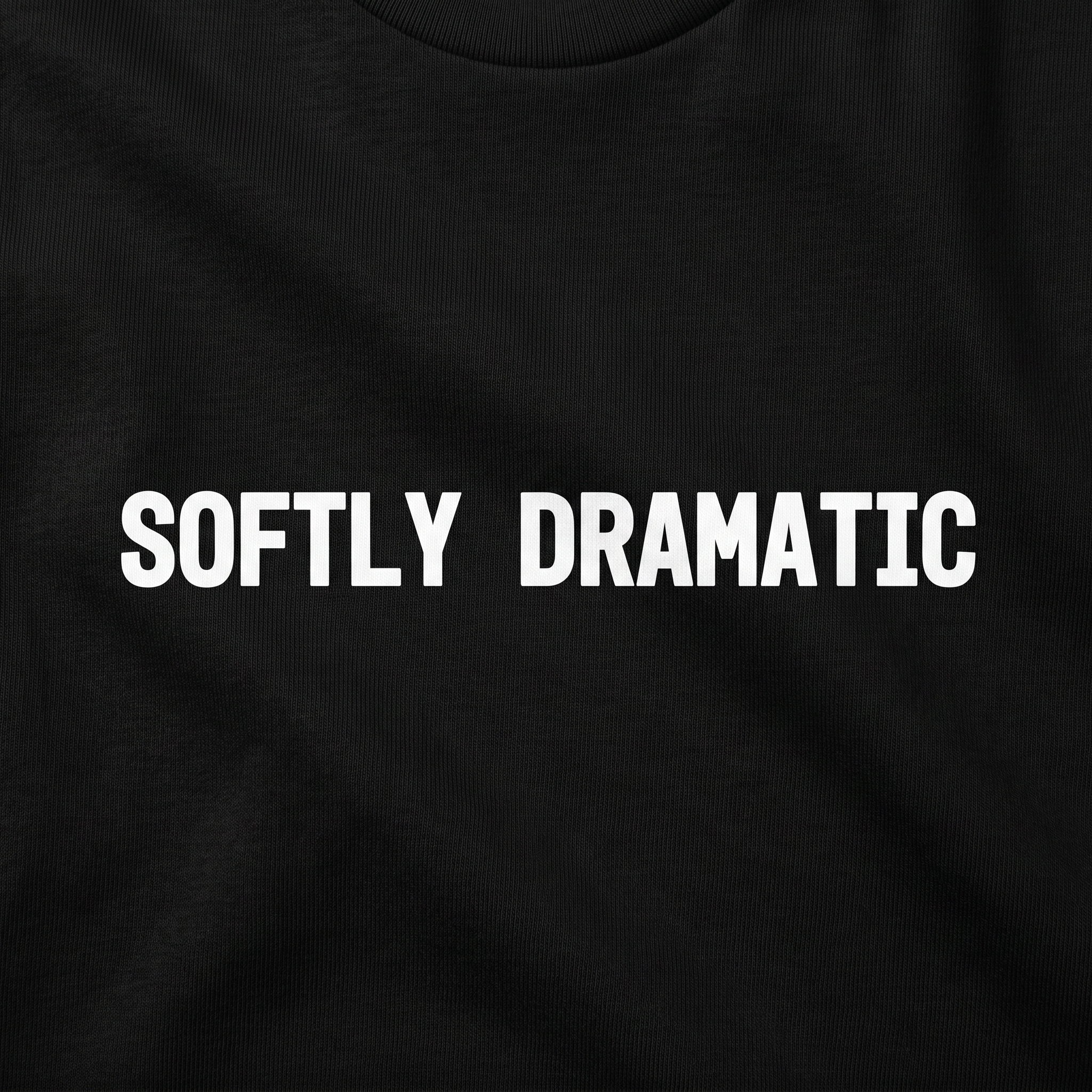 ソフトリードラマチック – ミニマリスト グラフィックTシャツ（ブラック）