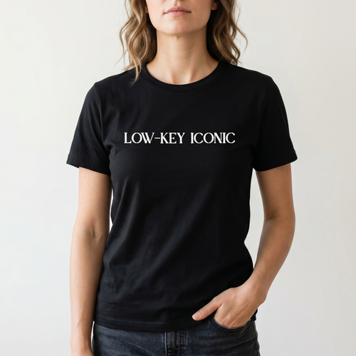 Low‑Key Iconic – Minimalist Graphic Tee (Black)