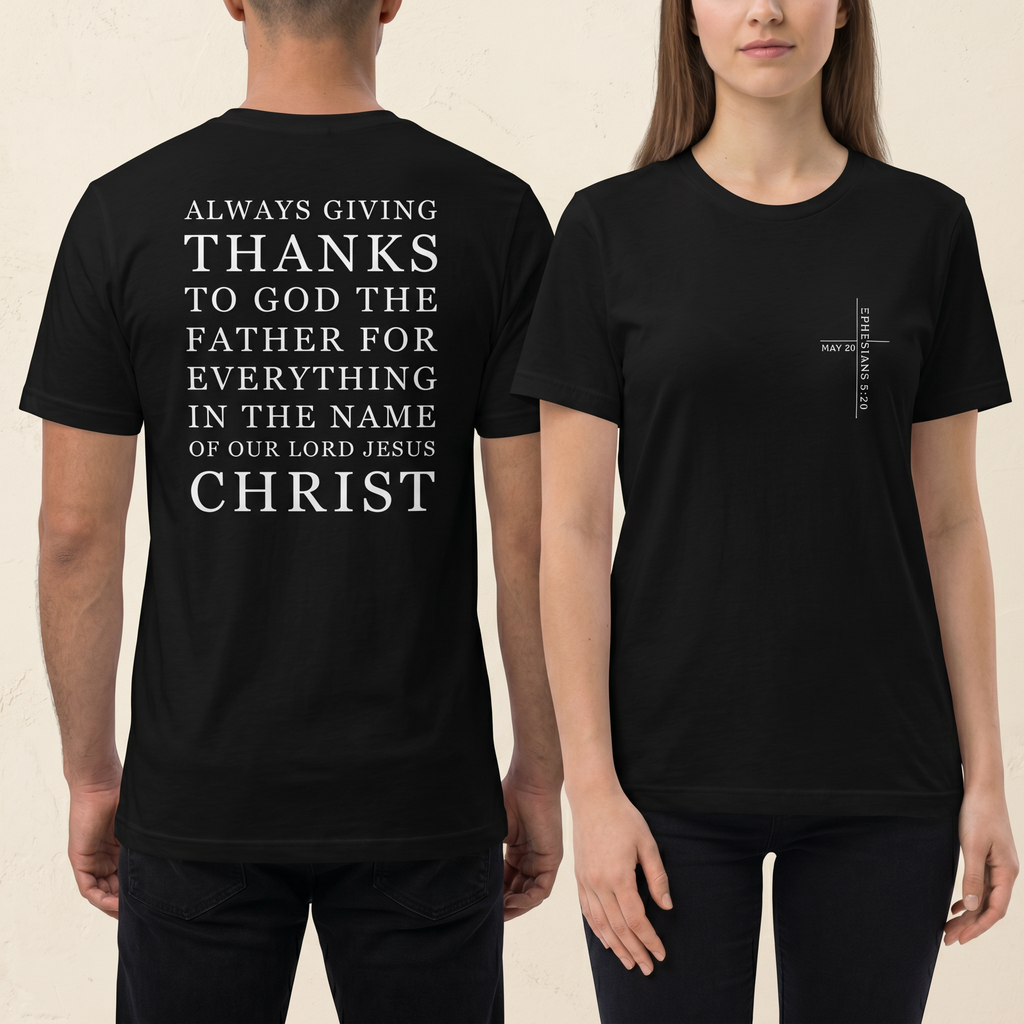 20. Mai – „Sagt allezeit Dank“ (Epheser 5,20) · Unisex T‑Shirt