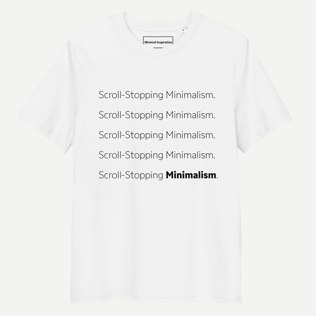 Scroll-stopping minimalism