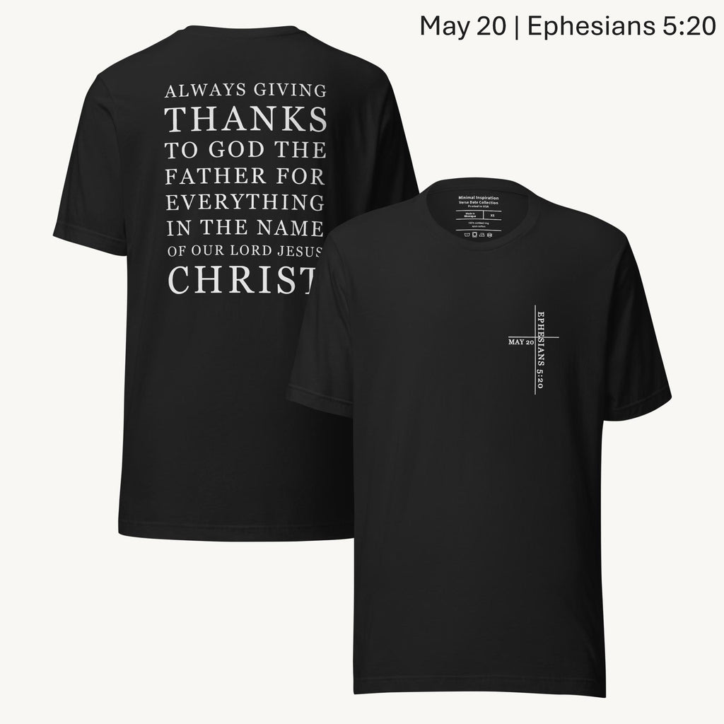 20. Mai – „Sagt allezeit Dank“ (Epheser 5,20) · Unisex T‑Shirt