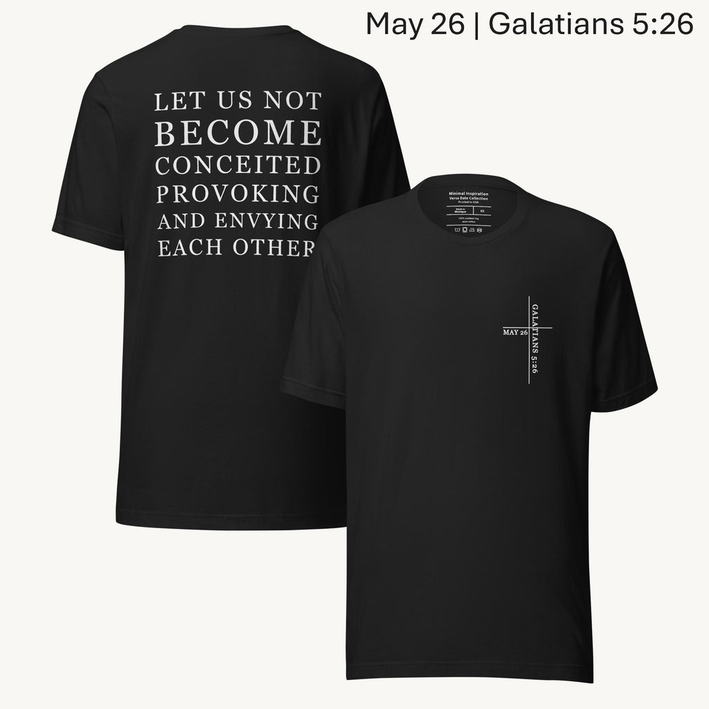 5月26日 — 「謙遜を選びなさい」（ガラテヤ人への手紙 5:26） · ユニセックスTシャツ